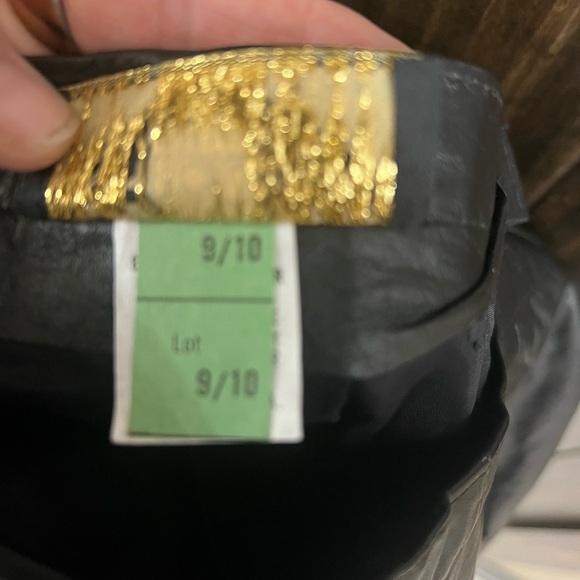 Vintage 1990s Genuine Leather NWT Deadstock Women's Pencil Mini Skirt Sz:9 / 10 - Picture 6 of 9